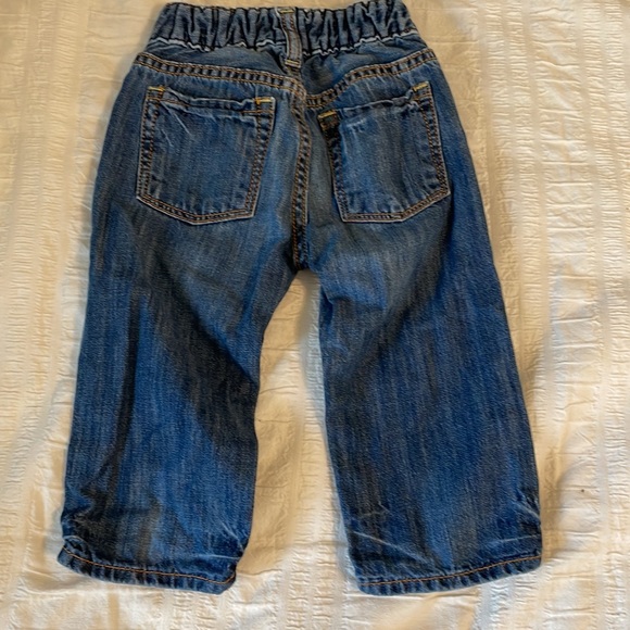 Boys 18M bundle, jeans, short sleeved button shirt, black zip front hoodie - Picture 7 of 8